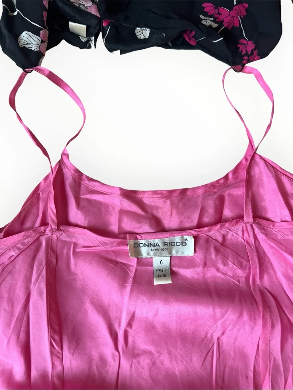 Donna Ricco 100% Silk Floral Cheongsam Dress
